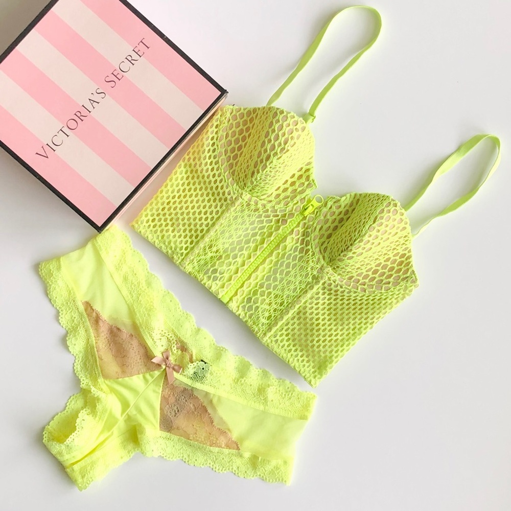 Victoria’s Secret neon lingerie set - 32B/SMALL